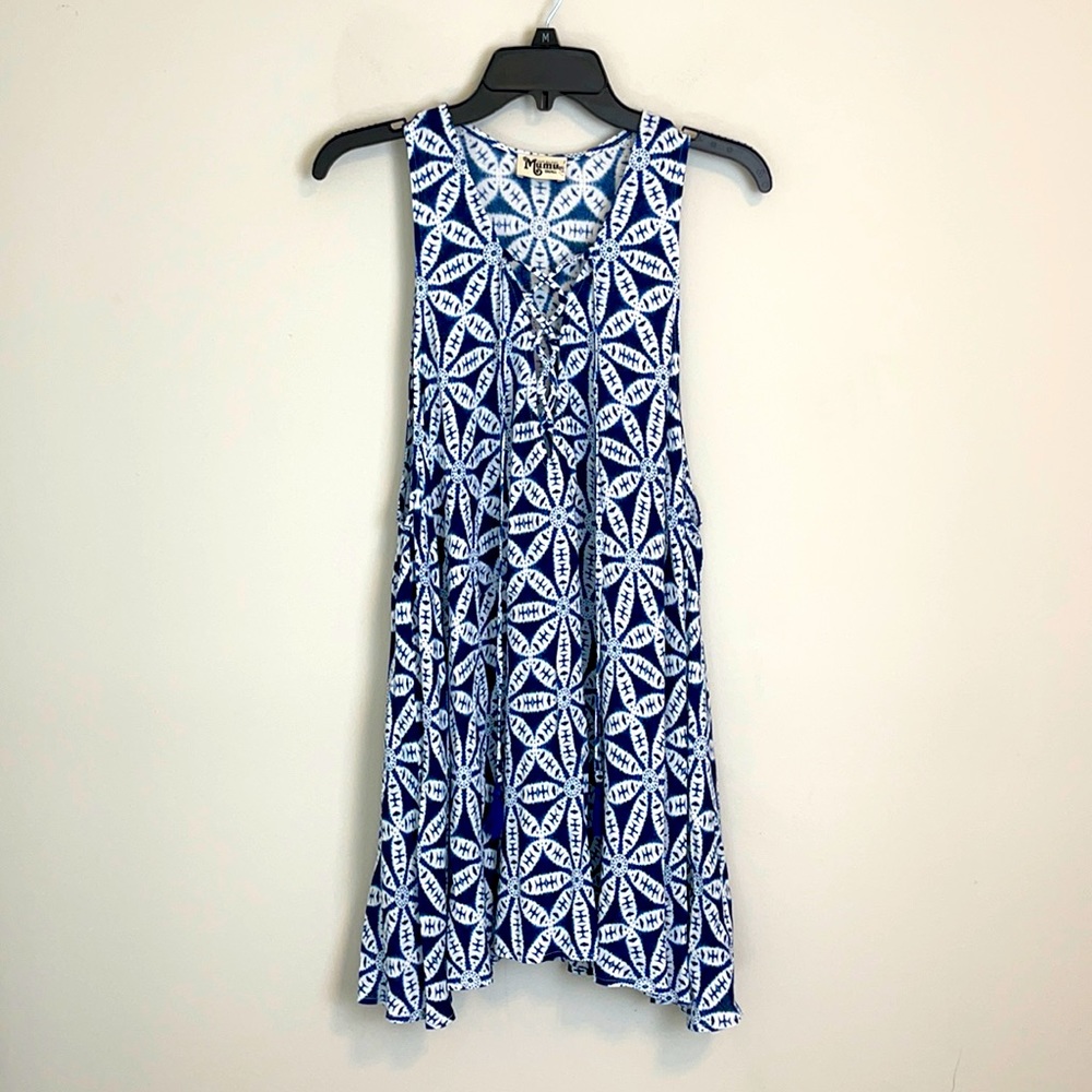 Show me your Mumu tank sleeveless dress or a beach cover-up flowy size small